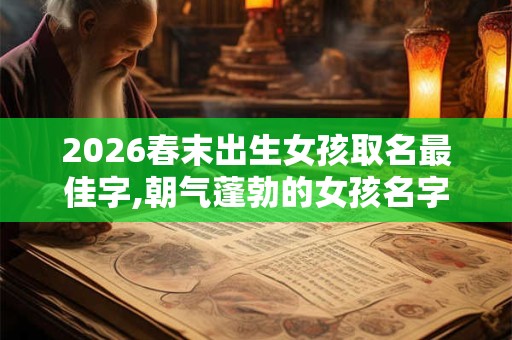 2026春末出生女孩取名最佳字,朝气蓬勃的女孩名字