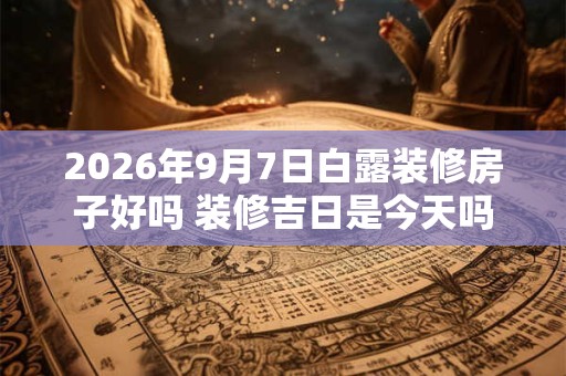 2026年9月7日白露装修房子好吗 装修吉日是今天吗 2026年9月7日白露装修房子好吗 装修吉日是今天吗
