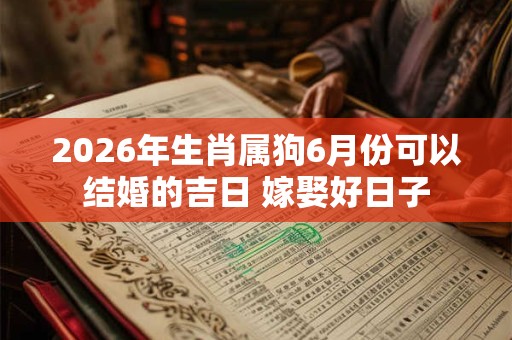 2026年生肖属狗6月份可以结婚的吉日 嫁娶好日子 2026年生肖属狗6月份可以结婚的吉日 嫁娶好日子