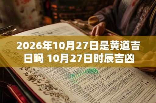 2026年10月27日是黄道吉日吗 10月27日时辰吉凶