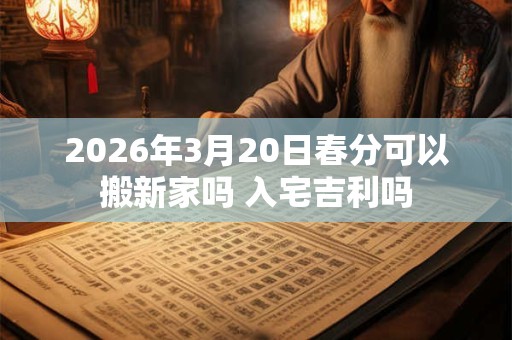 2026年3月20日春分可以搬新家吗 入宅吉利吗