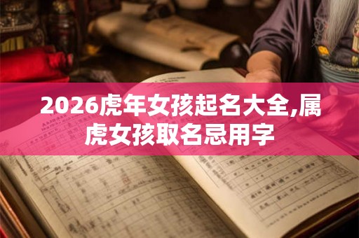 2026虎年女孩起名大全,属虎女孩取名忌用字