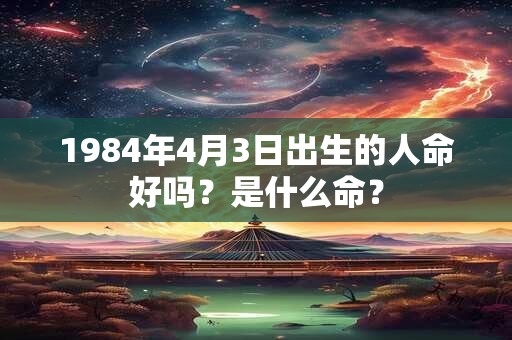 1984年4月3日出生的人命好吗？是什么命？