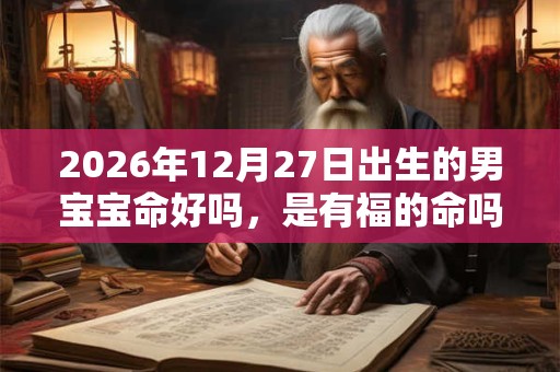 2026年12月27日出生的男宝宝命好吗，是有福的命吗？
