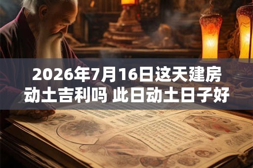 2026年7月16日这天建房动土吉利吗 此日动土日子好吗
