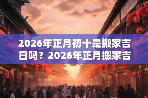2026年正月初十是搬家吉日吗?2026年正月搬家吉日一览! 2026年正月初十是搬家吉日吗?2026年正月搬家吉日一览!