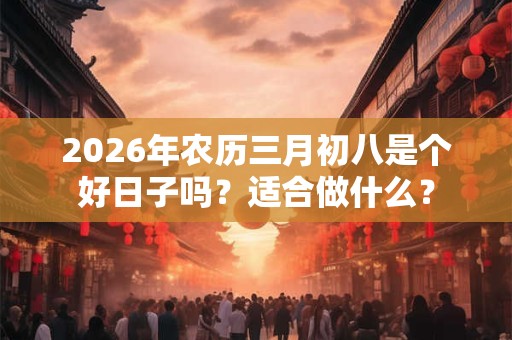 2026年农历三月初八是个好日子吗?适合做什么? 2026年农历三月初八是个好日子吗?适合做什么?