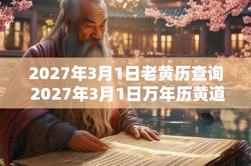 2027年3月1日老黄历查询 2027年3月1日万年历黄道吉日 2027年3月1日老黄历查询 2027年3月1日万年历黄道吉日