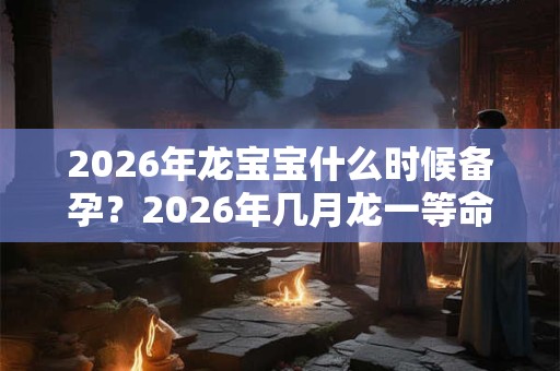 2026年龙宝宝什么时候备孕？2026年几月龙一等命？