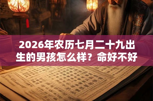 2026年农历七月二十九出生的男孩怎么样？命好不好？