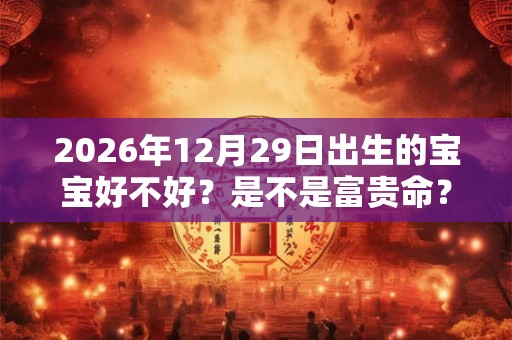 2026年12月29日出生的宝宝好不好？是不是富贵命？