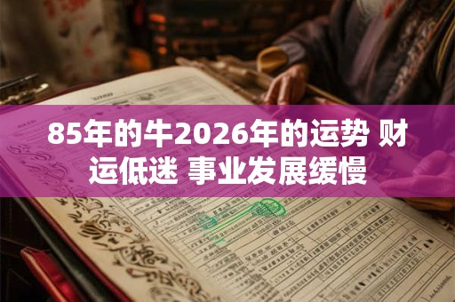 85年的牛2026年的运势 财运低迷 事业发展缓慢