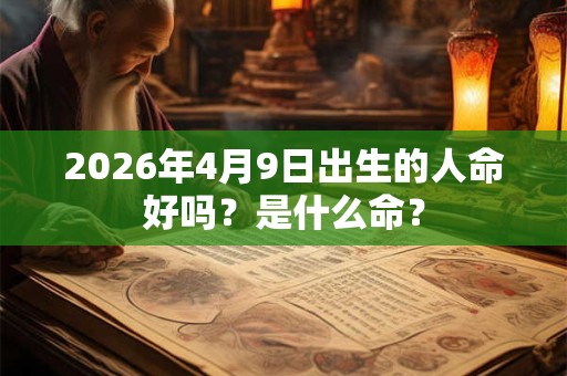 2026年4月9日出生的人命好吗?是什么命? 2026年4月9日出生的人命好吗?是什么命?