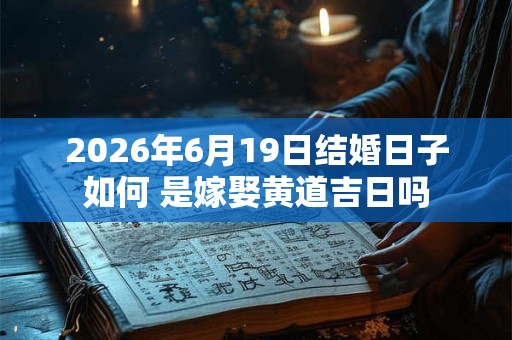 2026年6月19日结婚日子如何 是嫁娶黄道吉日吗