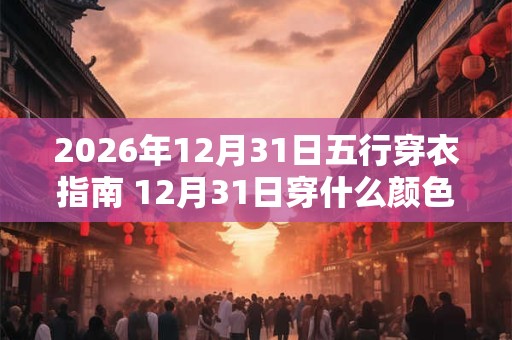 2026年12月31日五行穿衣指南 12月31日穿什么颜色的衣服