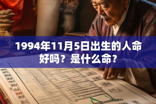 1994年11月5日出生的人命好吗?是什么命? 1994年11月5日出生的人命好吗?是什么命?