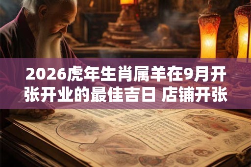 2026虎年生肖属羊在9月开张开业的最佳吉日 店铺开张良机 2026虎年生肖属羊在9月开张开业的最佳吉日 店铺开张良机