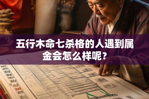 五行木命七杀格的人遇到属金会怎么样呢？