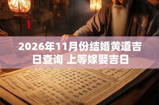 2026年11月份结婚黄道吉日查询 上等嫁娶吉日