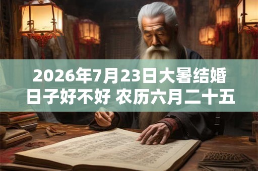 2026年7月23日大暑结婚日子好不好 农历六月二十五能不能办酒席