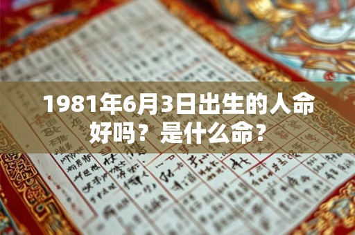 1981年6月3日出生的人命好吗?是什么命? 1981年6月3日出生的人命好吗?是什么命?