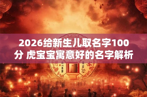 2026给新生儿取名字100分 虎宝宝寓意好的名字解析