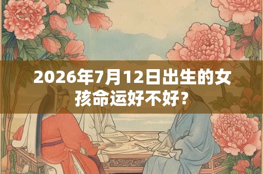 2026年7月12日出生的女孩命运好不好? 2026年7月12日出生的女孩命运好不好?