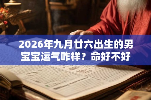 2026年九月廿六出生的男宝宝运气咋样？命好不好