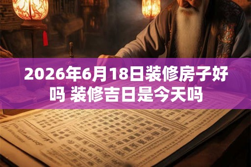 2026年6月18日装修房子好吗 装修吉日是今天吗 2026年6月18日装修房子好吗 装修吉日是今天吗