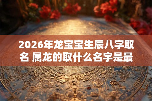 2026年龙宝宝生辰八字取名 属龙的取什么名字是最好的 2026年龙宝宝生辰八字取名 属龙的取什么名字是最好的