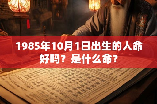 1985年10月1日出生的人命好吗？是什么命？