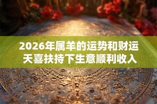 2026年属羊的运势和财运 天喜扶持下生意顺利收入翻倍