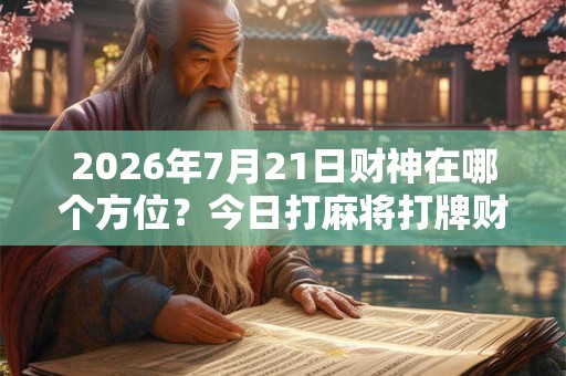 2026年7月21日财神在哪个方位?今日打麻将打牌财神方位 2026年7月21日财神在哪个方位?今日打麻将打牌财神方位