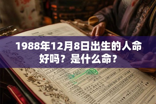 1988年12月8日出生的人命好吗？是什么命？