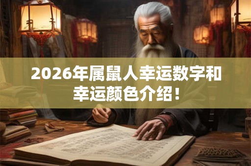 2026年属鼠人幸运数字和幸运颜色介绍！