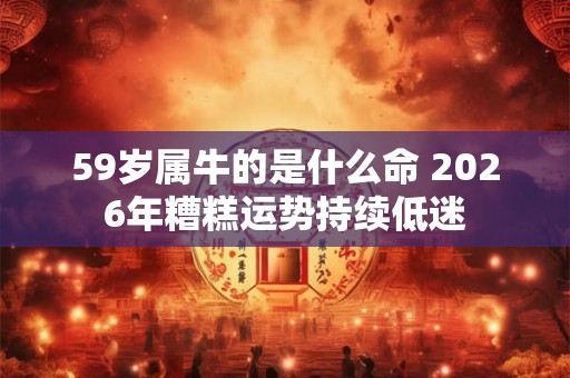 59岁属牛的是什么命 2026年糟糕运势持续低迷 59岁属牛的是什么命 2026年糟糕运势持续低迷