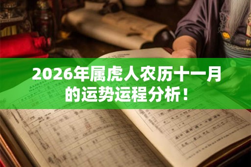 2026年属虎人农历十一月的运势运程分析！