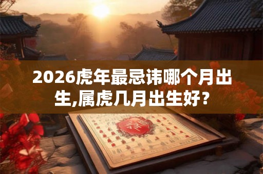 2026虎年最忌讳哪个月出生,属虎几月出生好？