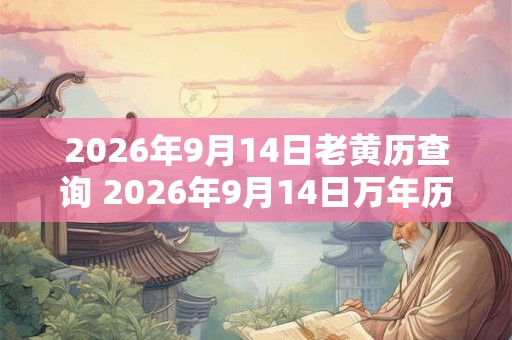 2026年9月14日老黄历查询 2026年9月14日万年历黄道吉日