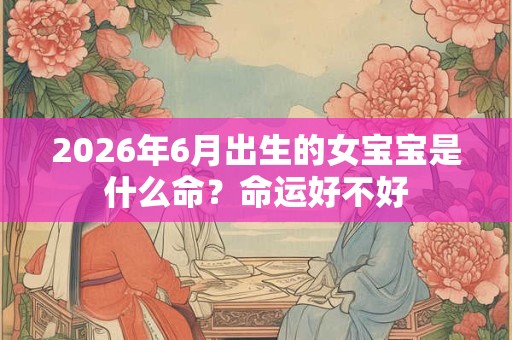2026年6月出生的女宝宝是什么命？命运好不好