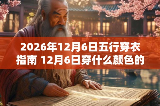 2026年12月6日五行穿衣指南 12月6日穿什么颜色的衣服 2026年12月6日五行穿衣指南 12月6日穿什么颜色的衣服