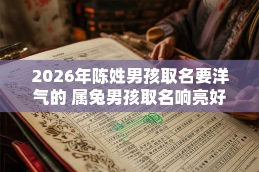 2026年陈姓男孩取名要洋气的 属兔男孩取名响亮好听