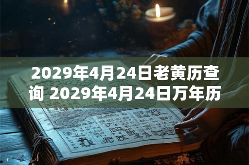 2029年4月24日老黄历查询 2029年4月24日万年历黄道吉日