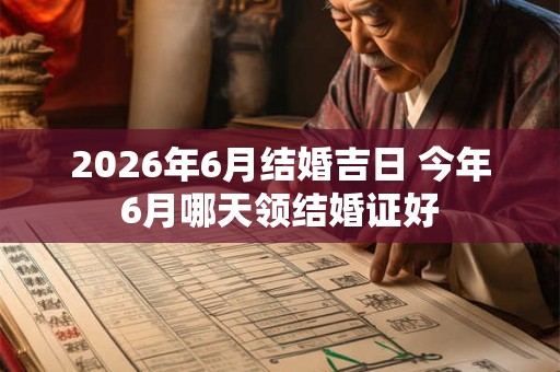 2026年6月结婚吉日 今年6月哪天领结婚证好