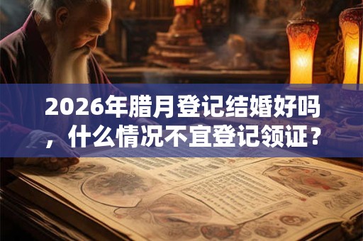 2026年腊月登记结婚好吗，什么情况不宜登记领证？