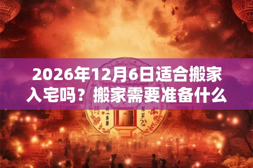 2026年12月6日适合搬家入宅吗？搬家需要准备什么东西？