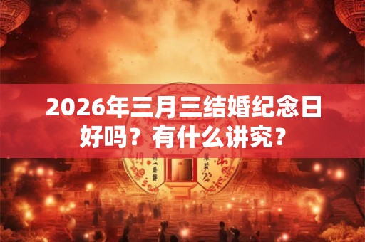 2026年三月三结婚纪念日好吗？有什么讲究？