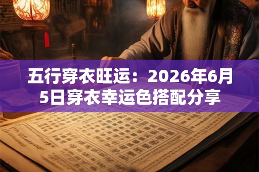 五行穿衣旺运：2026年6月5日穿衣幸运色搭配分享