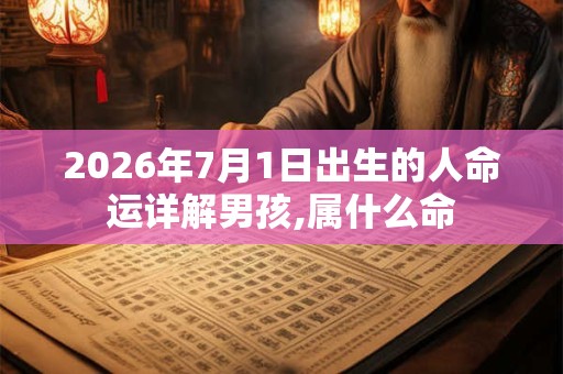 2026年7月1日出生的人命运详解男孩,属什么命