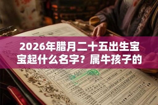 2026年腊月二十五出生宝宝起什么名字?属牛孩子的宜用字 2026年腊月二十五出生宝宝起什么名字?属牛孩子的宜用字
